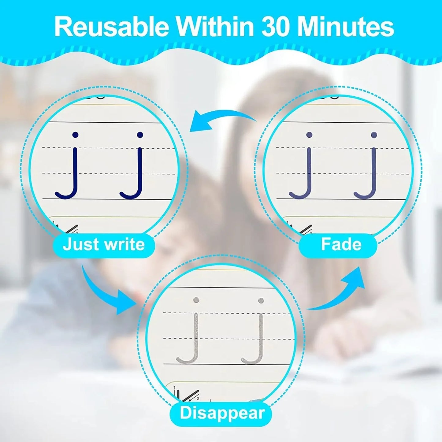 Self-Erasing Magic Handwriting Practice Book